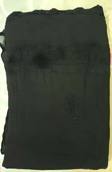 DUPATTA PURE VISCOSE FABRIC WITH FINEST CHIKANKARI WORK,  DOUBLE SIDE HEAVY BOARDER, DYE COLOUR
